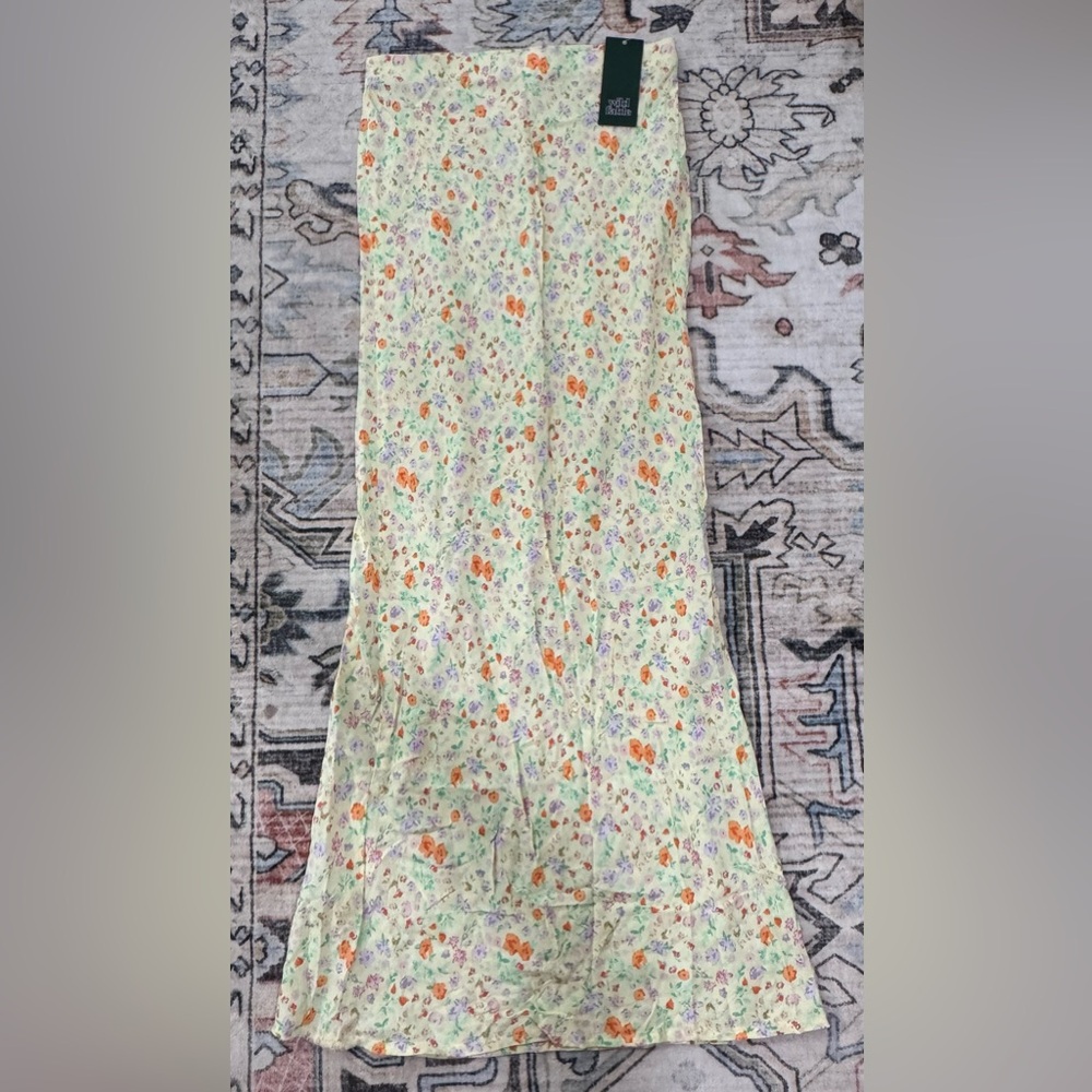 wild fable Yellow Floral Midi Skirt - Picture 2 of 6